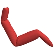 Pemberly Row Oxford Fabric 5-Position Folding Sun Lounger in Red