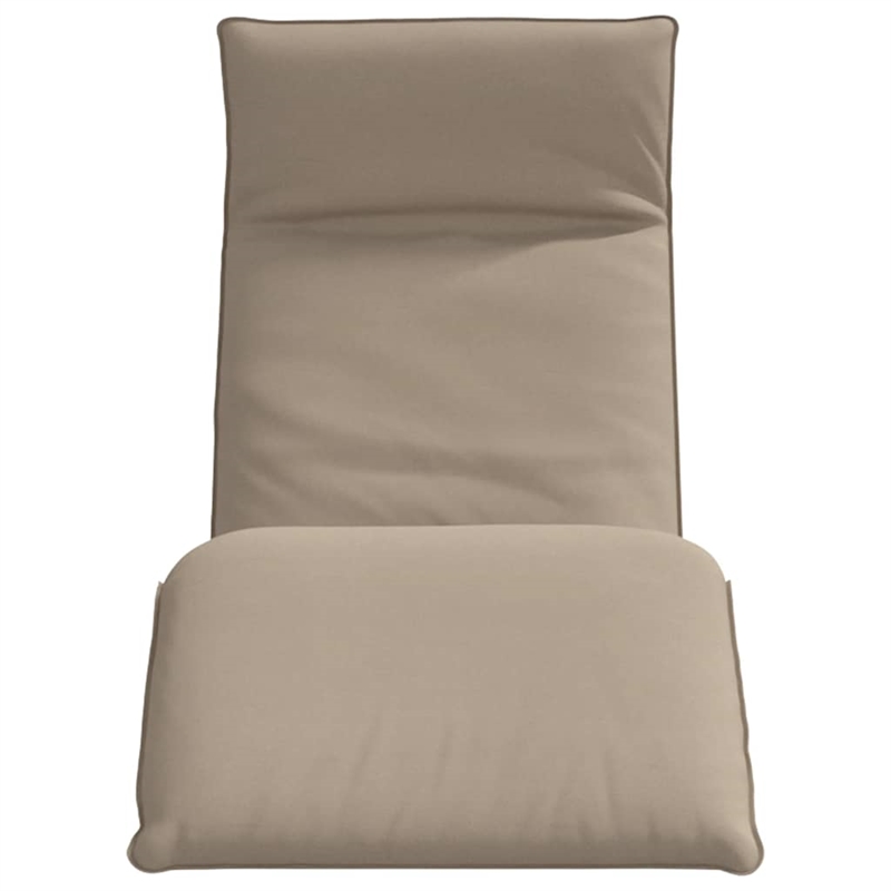 Pemberly Row Oxford Fabric 5-Position Folding Sun Lounger in Taupe