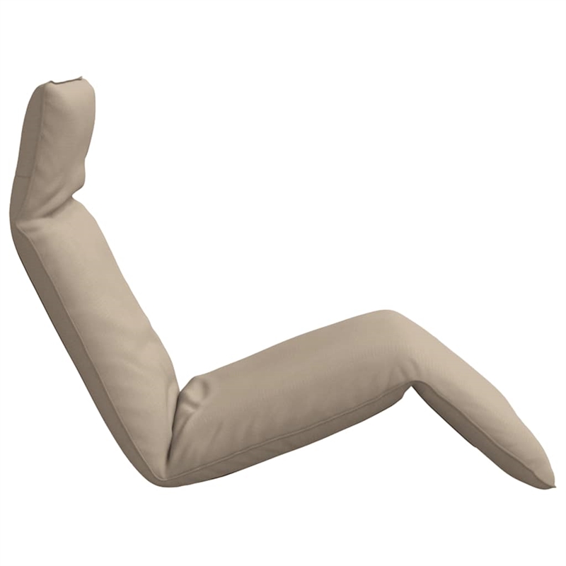 Pemberly Row Oxford Fabric 5-Position Folding Sun Lounger in Taupe