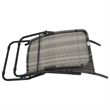 Pemberly Row PE Rattan Foldable Sun Lounger with Steel Frame in Gray
