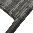 Pemberly Row PE Rattan Foldable Sun Lounger with Steel Frame in Gray
