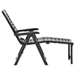 Pemberly Row Plastic Adjustable Foldable Sun Lounger in Anthracite