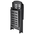 Pemberly Row Plastic Adjustable Foldable Sun Lounger in Anthracite