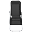 Pemberly Row Textilene and Steel Folding Sun Lounger Set of 2 in Black