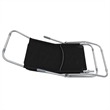 Pemberly Row Textilene and Steel Folding Sun Lounger Set of 2 in Black