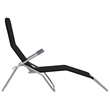 Pemberly Row Textilene and Steel Folding Sun Lounger Set of 2 in Black