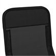 Pemberly Row Textilene and Steel Folding Sun Lounger Set of 2 in Black