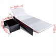 Pemberly Row PE Rattan Reclining Chair Set with Table in Black and White