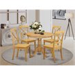 Pemberly Row 5-Piece Antique Dining Set with Round Oak Wood Table