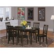 Pemberly Row 7-Piece Dining Table Set in Cappuccino Wood Finish