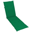 Pemberly Row Solid Acacia Wood Foldable Patio Deck Chair in Natural/Green