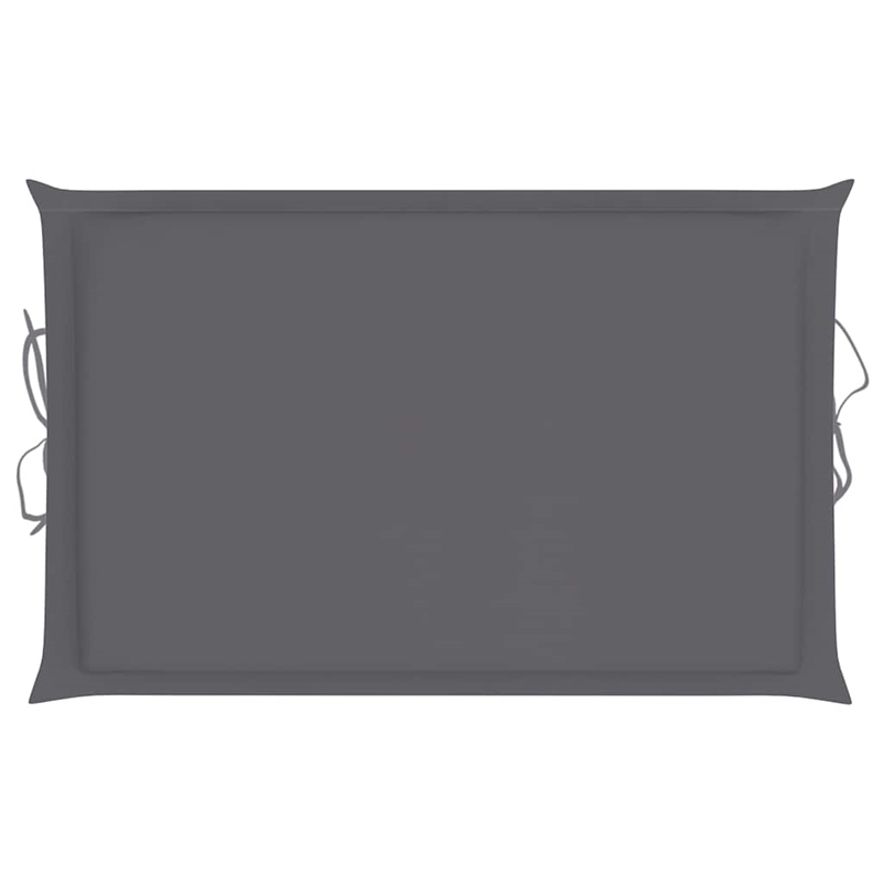 Pemberly Row Teak Wood Rocking Sun Lounger with Cushion in Anthracite