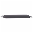 Pemberly Row Teak Wood Rocking Sun Lounger with Cushion in Anthracite