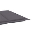 Pemberly Row Teak Wood Rocking Sun Lounger with Cushion in Anthracite