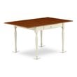 Pemberly Row Rectangular Wood Dining Table in Buttermilk and Cherry Finish