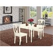Pemberly Row 3-Piece Wood Kitchen Dining Set in Linen White Finish