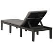 Pemberly Row Synthetic Plastic Cushioned Sun Lounger in Anthracite/Gray