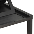 Pemberly Row Synthetic Plastic Cushioned Sun Lounger in Anthracite/Gray
