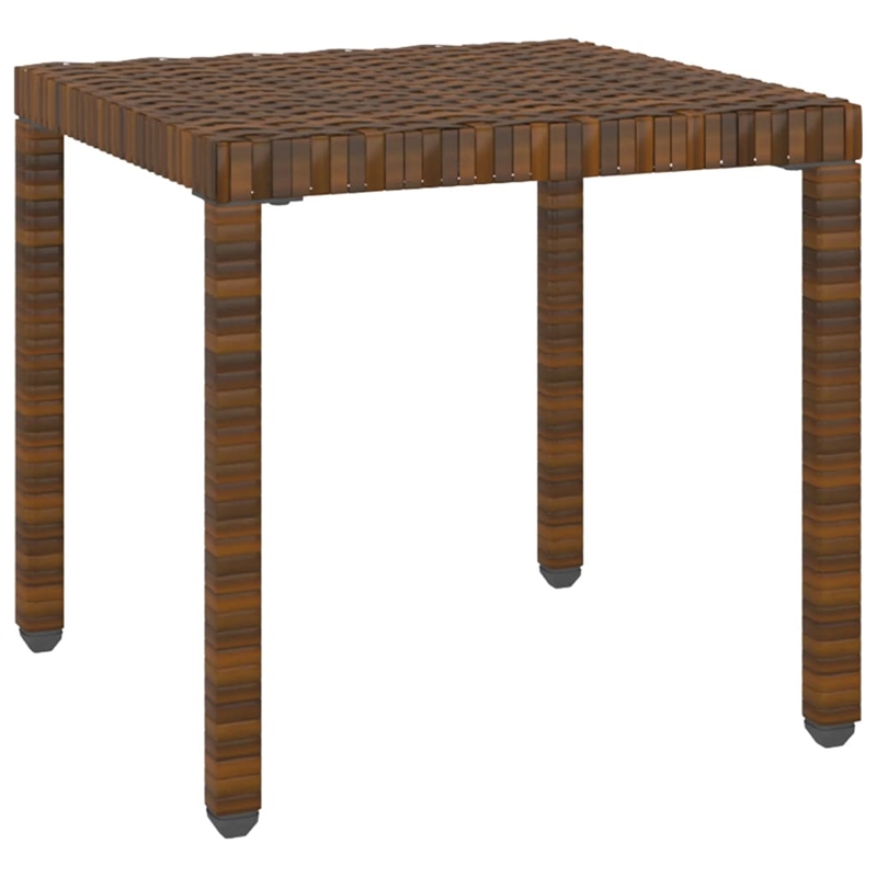 Pemberly Row PE Rattan Adjustable Sun Lounger and Table in Brown (Set of 3)