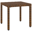Pemberly Row PE Rattan Adjustable Sun Lounger and Table in Brown (Set of 3)