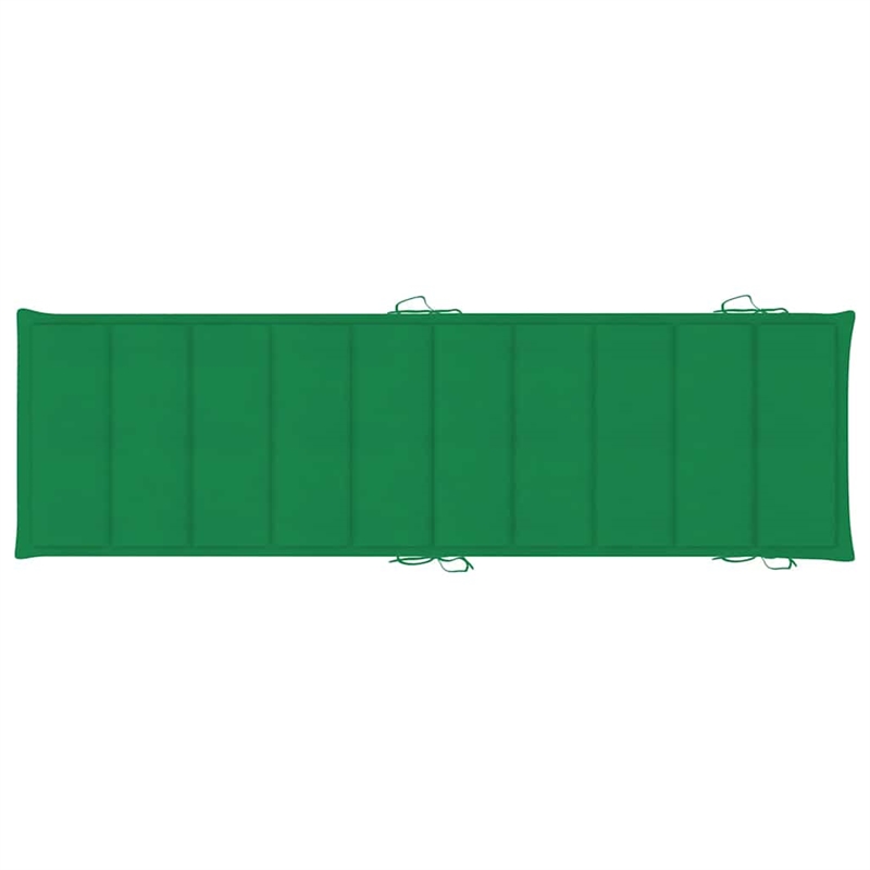 Pemberly Row Acacia Wood Foldable Patio Sun Lounger Set of 2 in Green