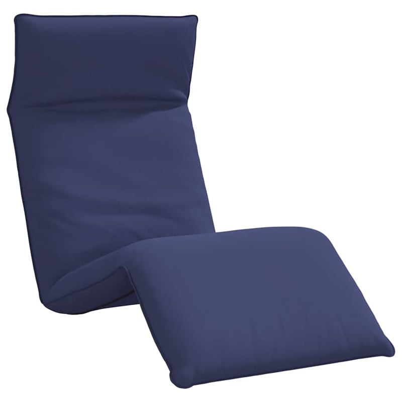 Pemberly Row Oxford Fabric 5-Position Folding Sun Lounger in Navy Blue