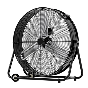 Pemberly Row Black Steel 30&quot Industrial Drum Fan 13000 CFM 3-Speed