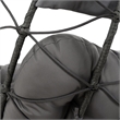 Pemberly Row Gray Steel 2-Person Foldable Hanging Egg Chair with Stand