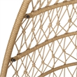 Pemberly Row Brown Rattan Foldable Open-Basket Hanging Chair Indoor Outdoor