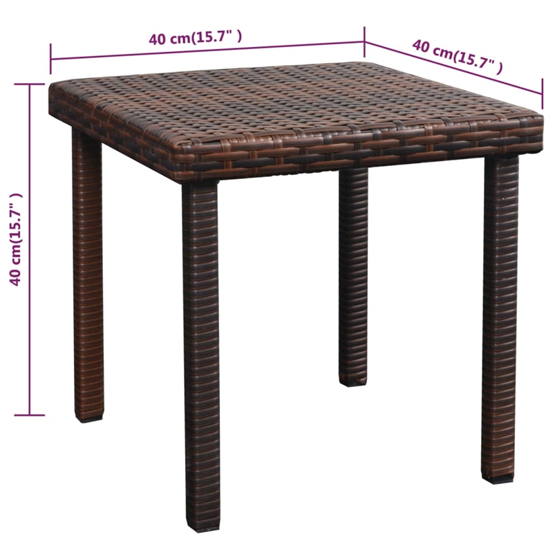 Pemberly Row PE Rattan Sun Lounger Set with Cushions in Brown (5-Piece)