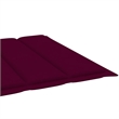 Pemberly Row Solid Acacia Wood Sun Lounger with Wheels in Grey and Wine Red
