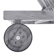 Pemberly Row Solid Acacia Wood Sun Lounger with Wheels in Gray 265 lbs