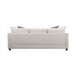 Pemberly Row L-Shaped Fabric Sectional with Chaise Storage in Cream