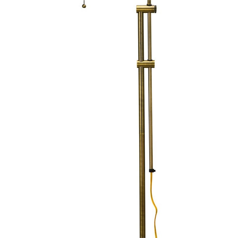 Pemberly Row 100W Dimmable Floor Lamp with Adjustable Pole in Gold