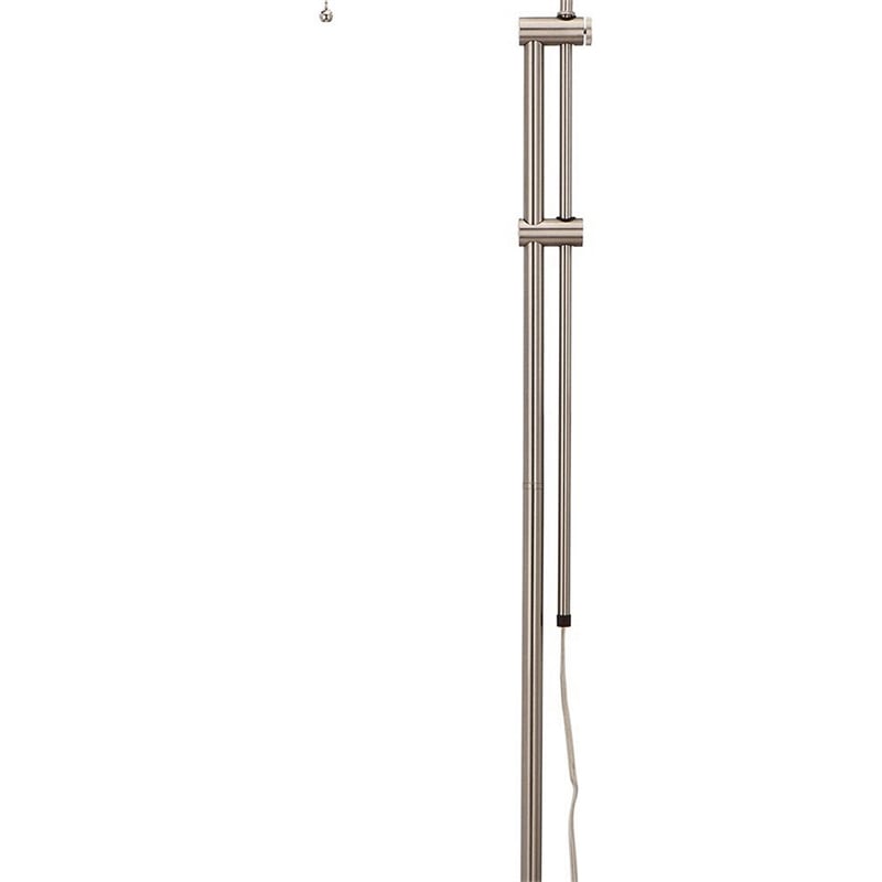 Pemberly Row 100W Dimmable Floor Lamp with Adjustable Pole in White
