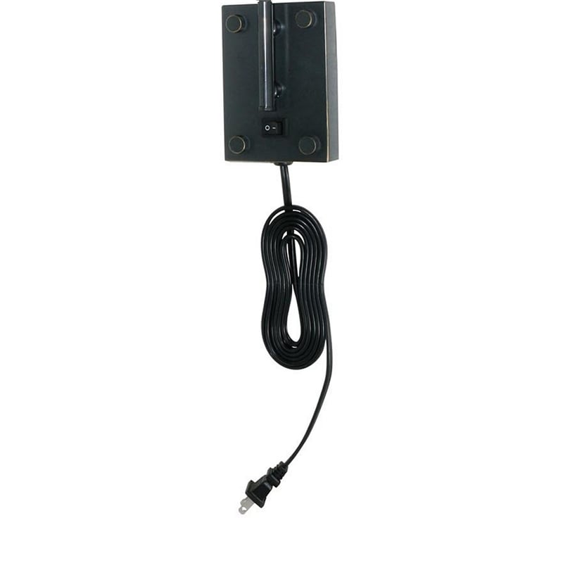 Pemberly Row Round 6W LED Wall Reading Lamp with Plug-In Switch in Black