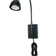 Pemberly Row Round 6W LED Wall Reading Lamp with Plug-In Switch in Black