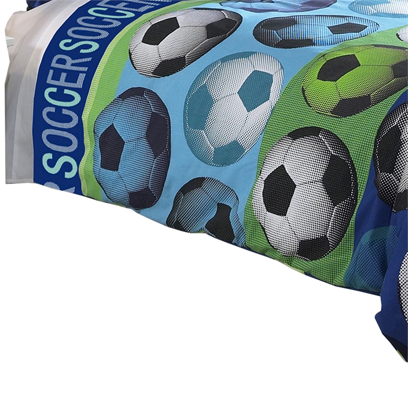 Pemberly Row 3-Piece Twin Comforter Set with Soccer Theme in Multicolor