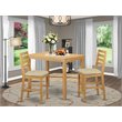 Pemberly Row 3-Piece Traditional Wood Dining Set in Oak Finish