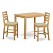 Pemberly Row 3-Piece Traditional Wood Dining Set in Oak Finish