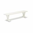 Pemberly Row 6-Pc Wood Dining Set with Linen White Table and Bench
