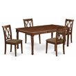 Pemberly Row 5-Piece Wood Dining Table Set with Mahogany Finish