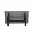 Pemberly Row Rectangle Rubber Wood Dining Table in Gray and Black