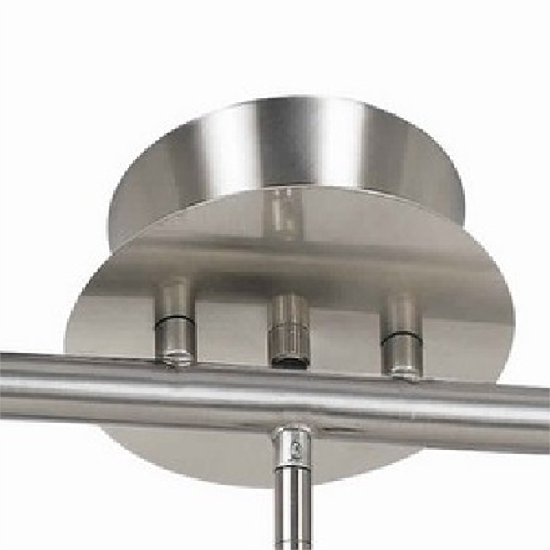 Pemberly Row 5-Light Track Fixture with Glass Shades in White & Silver