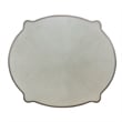 Pemberly Row Scalloped Top Coffee Table with Claw Legs in Antique Silver