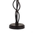 Pemberly Row Round Shade 150W Table Lamp with Spiral Base in White/Bronze