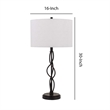 Pemberly Row Round Shade 150W Table Lamp with Spiral Base in White/Bronze