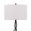 Pemberly Row Round Shade 150W Table Lamp with Spiral Base in White/Bronze