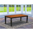 Pemberly Row Traditional Wood Dining Table in Black and Cherry