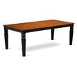 Pemberly Row Traditional Wood Dining Table in Black and Cherry